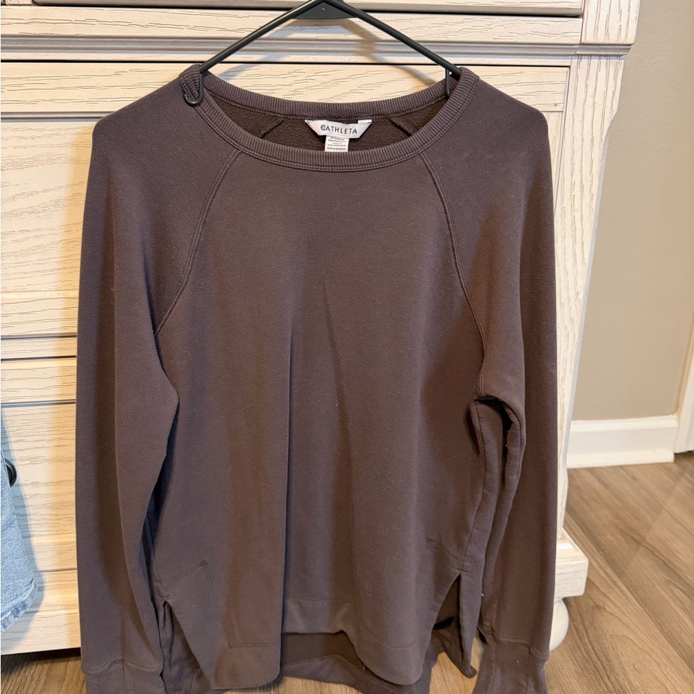 Athleta Charcoal Long Sleeve Shirt